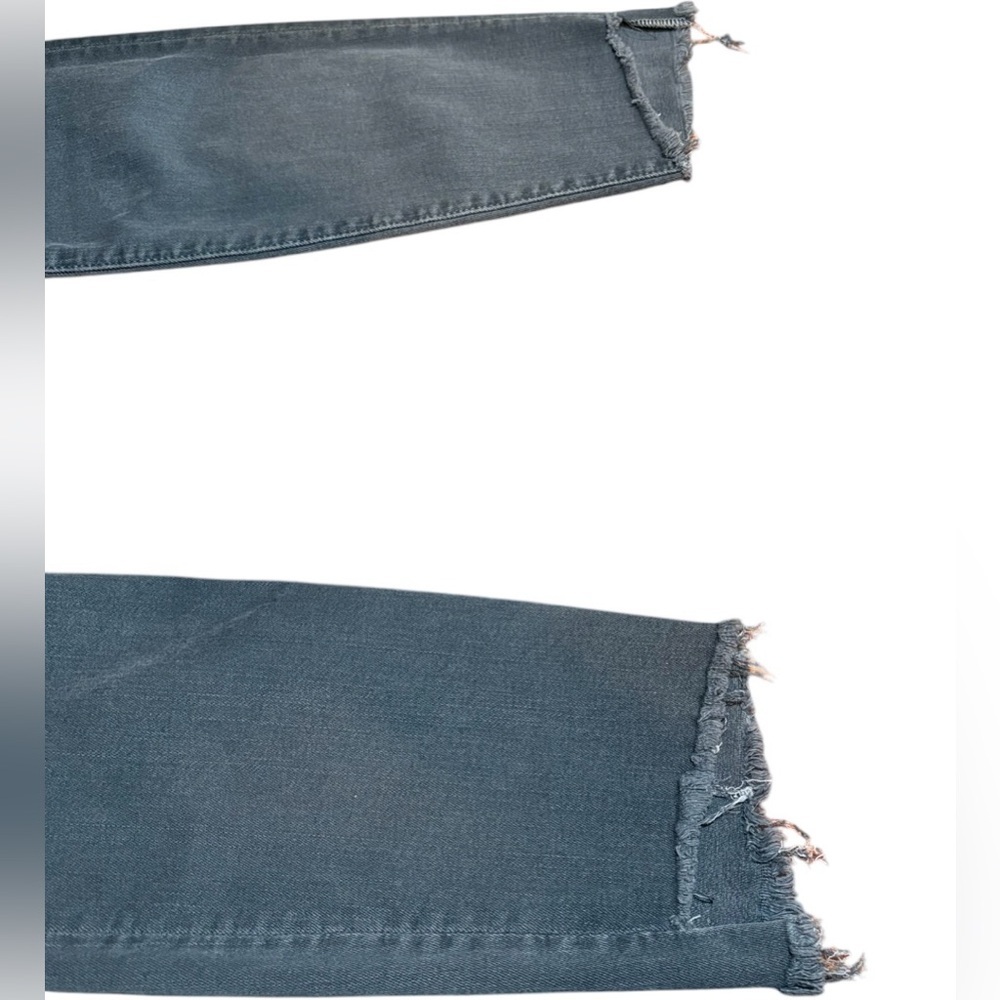 MOTHER Stunner Zip Ankle Step Fray Jeans Distressed Denim size 28 - Picture 9 of 15